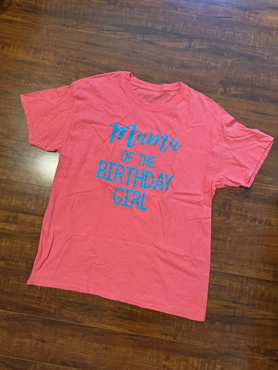 no brand Tops - Mama of the Birthday Girl Pink Graphic Tee